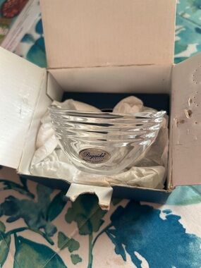 Rogaska Clear Glass Ribbed Bowl